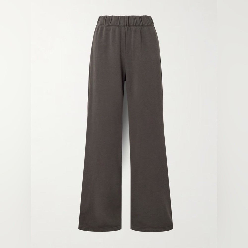 LES TIEN Cotton-jersey flared track pants Sz L